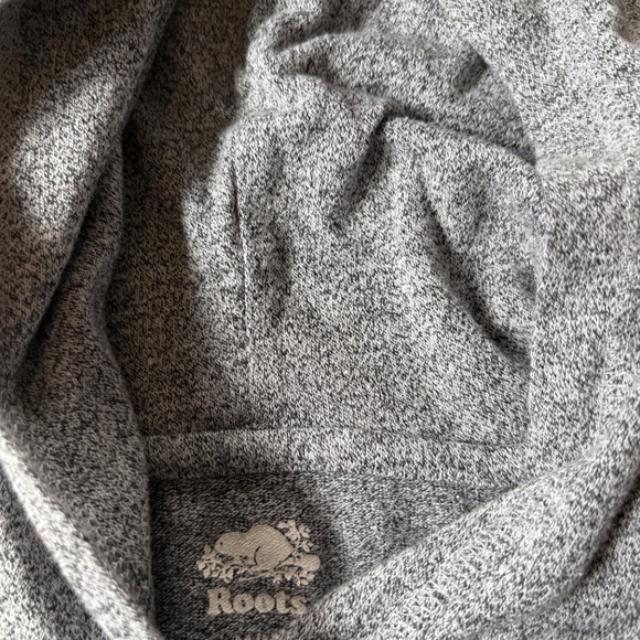 Roots Heather Gray Medium Cotton Pullover Hoodie - Picture 2 of 2